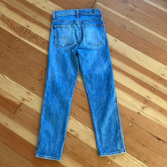 7 for All Mankind High Waist Cropped Straight Jeans 24 - Picture 5 of 6